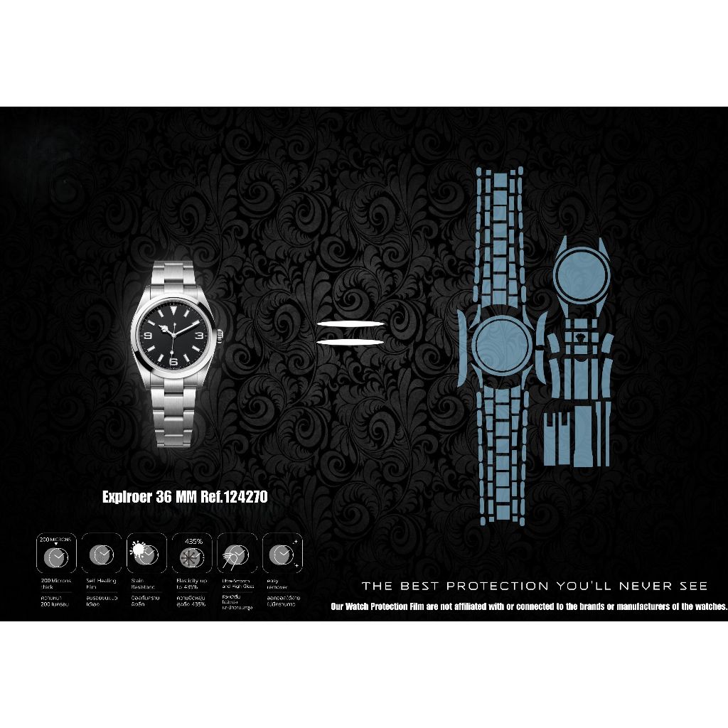 ฟิล์มป้องกันรอยนาฬิกา Watch Protection Film for สำหรับ  Rolex Exploer 36 MM Ref.124270