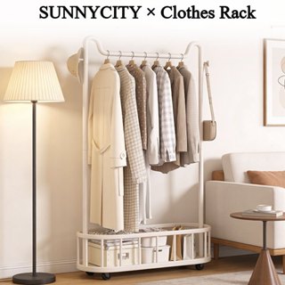 [เสาเเขวนหมวก+กระเป๋า] ราวแขวนผ้า ราวตากผ้า ที่แขวนผ้า พร้อม…