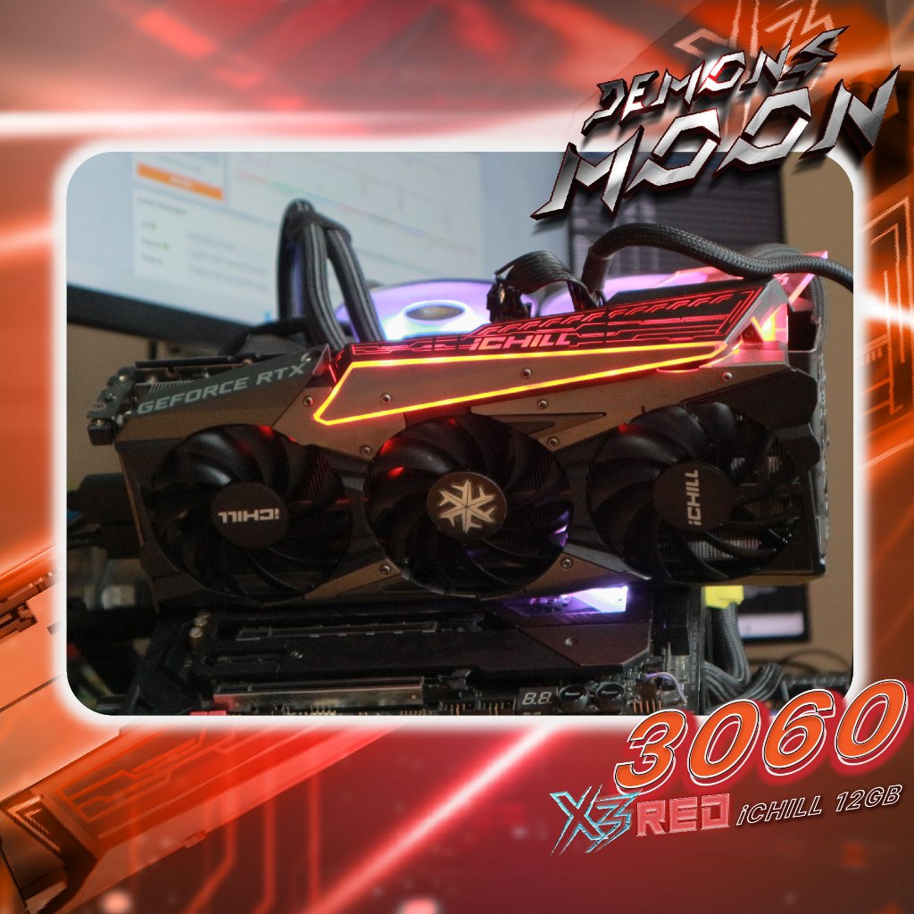 3060 ICHILL X3 RED Inno3D GeForce RTX 12GB (กาดจอมือสอง) + ประกันใจ 7 วัน Demons moon