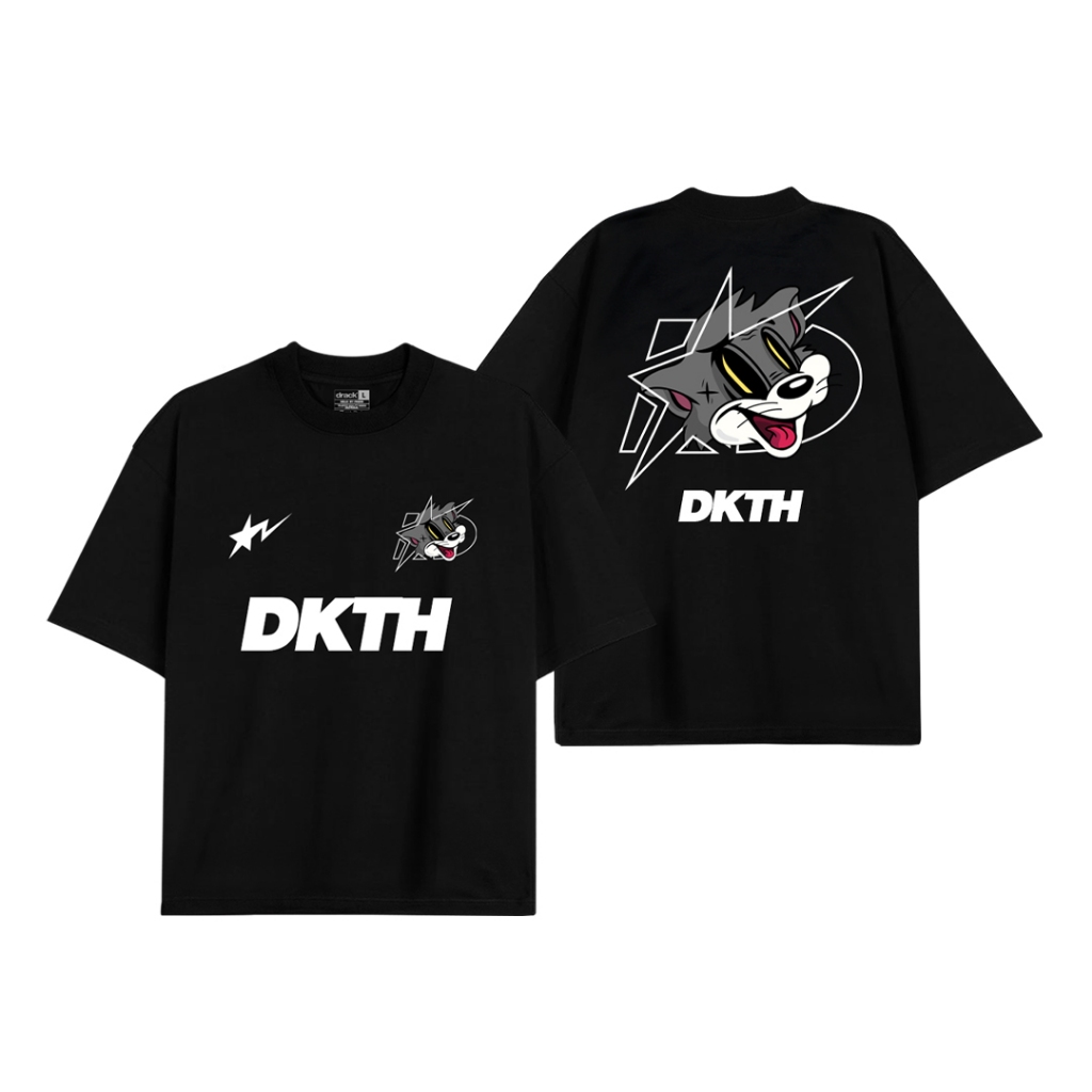 DRACK - DKTH TEAM เสื้อยืดคอกลมสีดำ