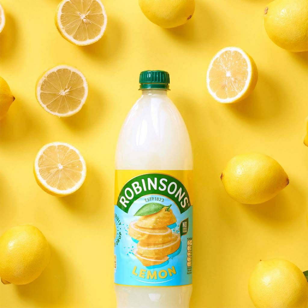 น้ำผลไม้แท้ รสเลม่อนRobinsons Real Fruit Lemon 1L