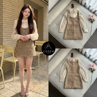 CODE-D Set 2 ชิ้น เสื้อแขนยาวเนื้อผ้าซีทรู สีครีม แต่งระบายร…