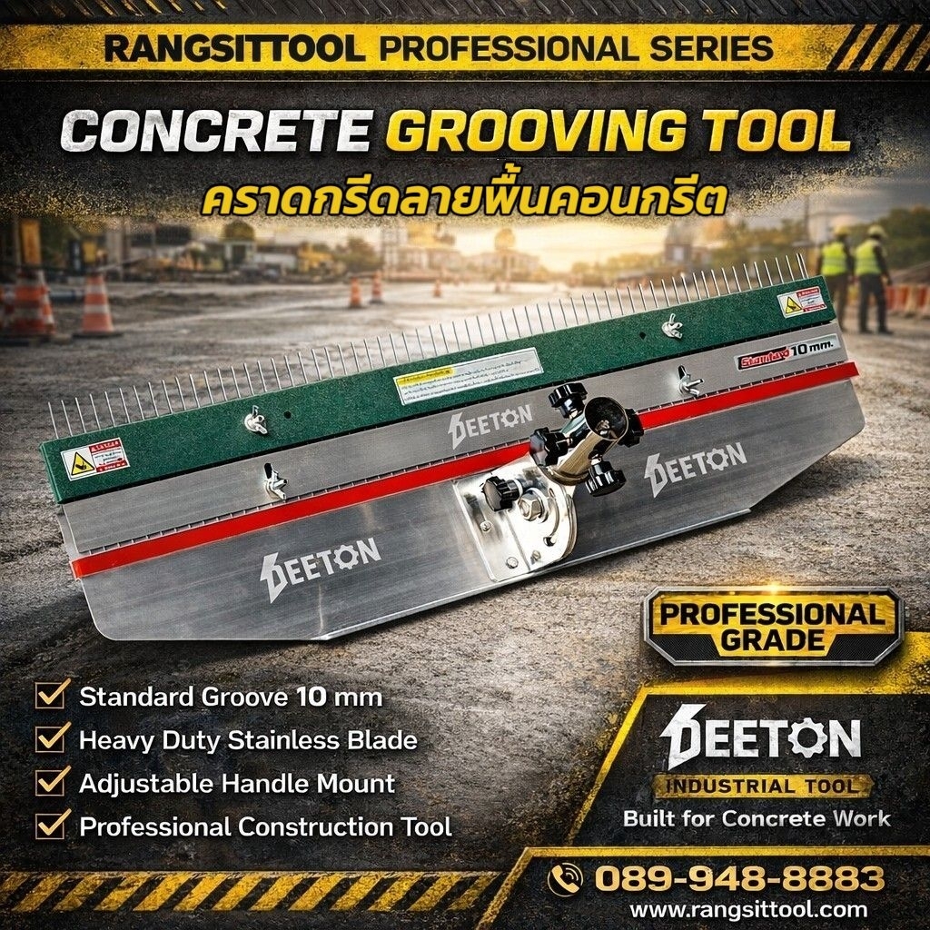 คราดกรีดลายถนนระยะ 10 มิล อุปกรณ์ทำลายเส้นคอนกรีต แข็งแรงทนทาน