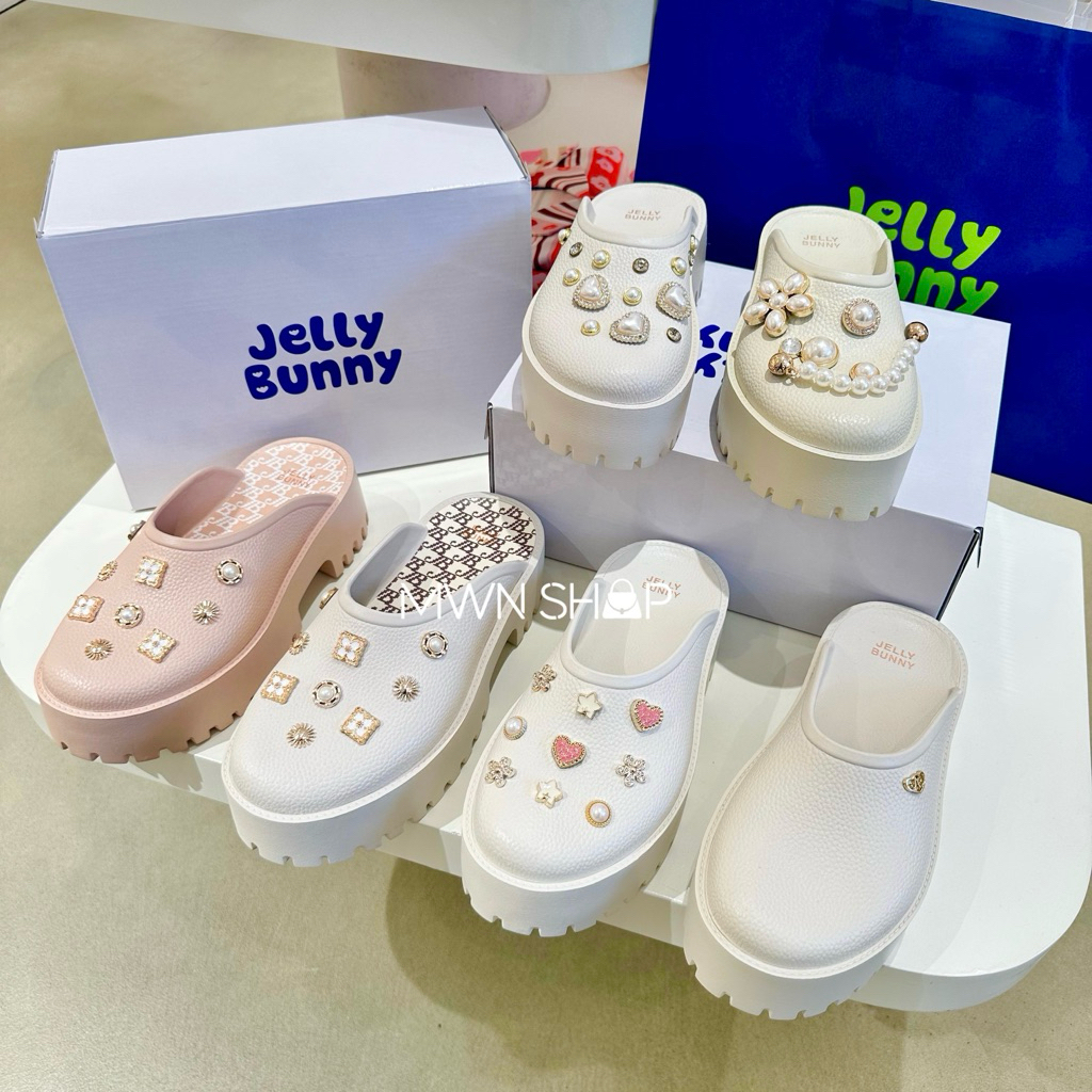 Jellybunny clara รองเท้า มาใหม่ มีโค้ดลด30% adahara anja lichna รองเท้าส้นตึก พร้อมถุงผ้า ถุงกระดาษ กล่อง ของแท้จากชอป