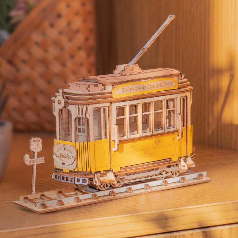 Rolife 3D Wooden Puzzle - TG505 Historic Tramcar | ของแต่งบ้าน ของเล่นศิลปะ DIY