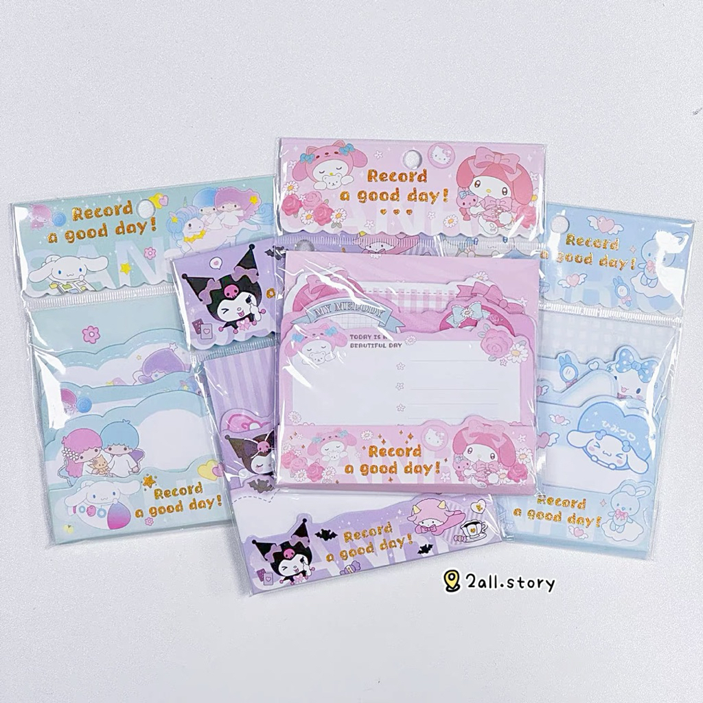 Sanrio โพสอิทซาริไดคัท 3 ชั้น Record a good day YSD-7912