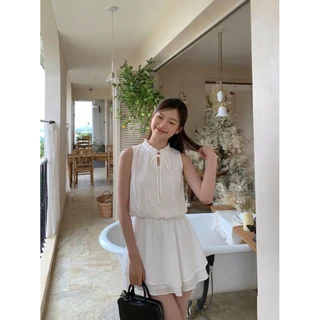 conycolours | sunday jump dress เดรสสั้นแขนกุด เอวยางยืด