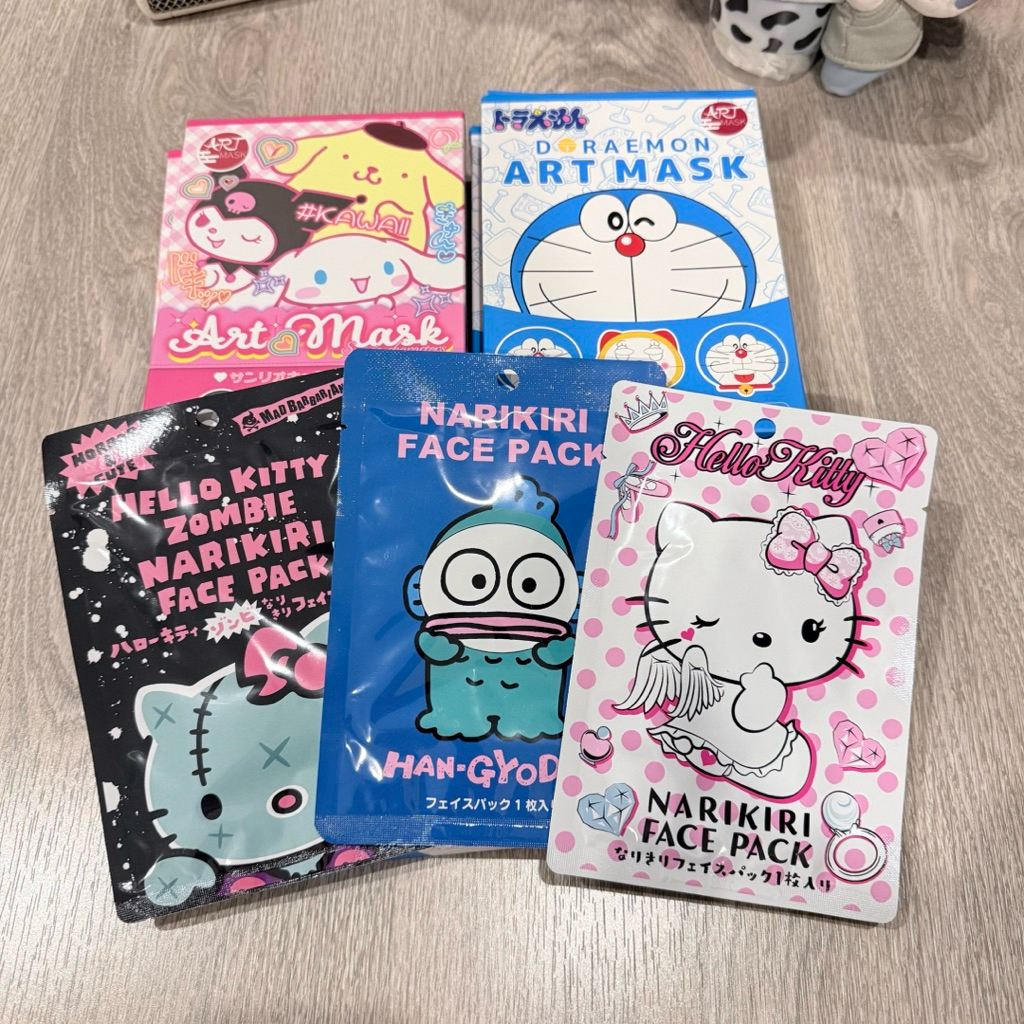 แผ่นมาส์กหน้า Made in japan kitty doraemon sanrio #mask #sanrio #mofusand มาร์สตา