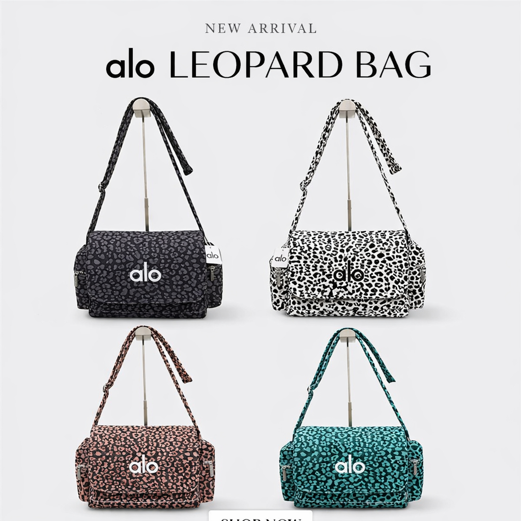 กระเป๋าสะพายไหล่ลายเสือ Alo Leopard Shoulder Bag รุ่นแฟชั่น สายปรับได้ ใส่ของจุ