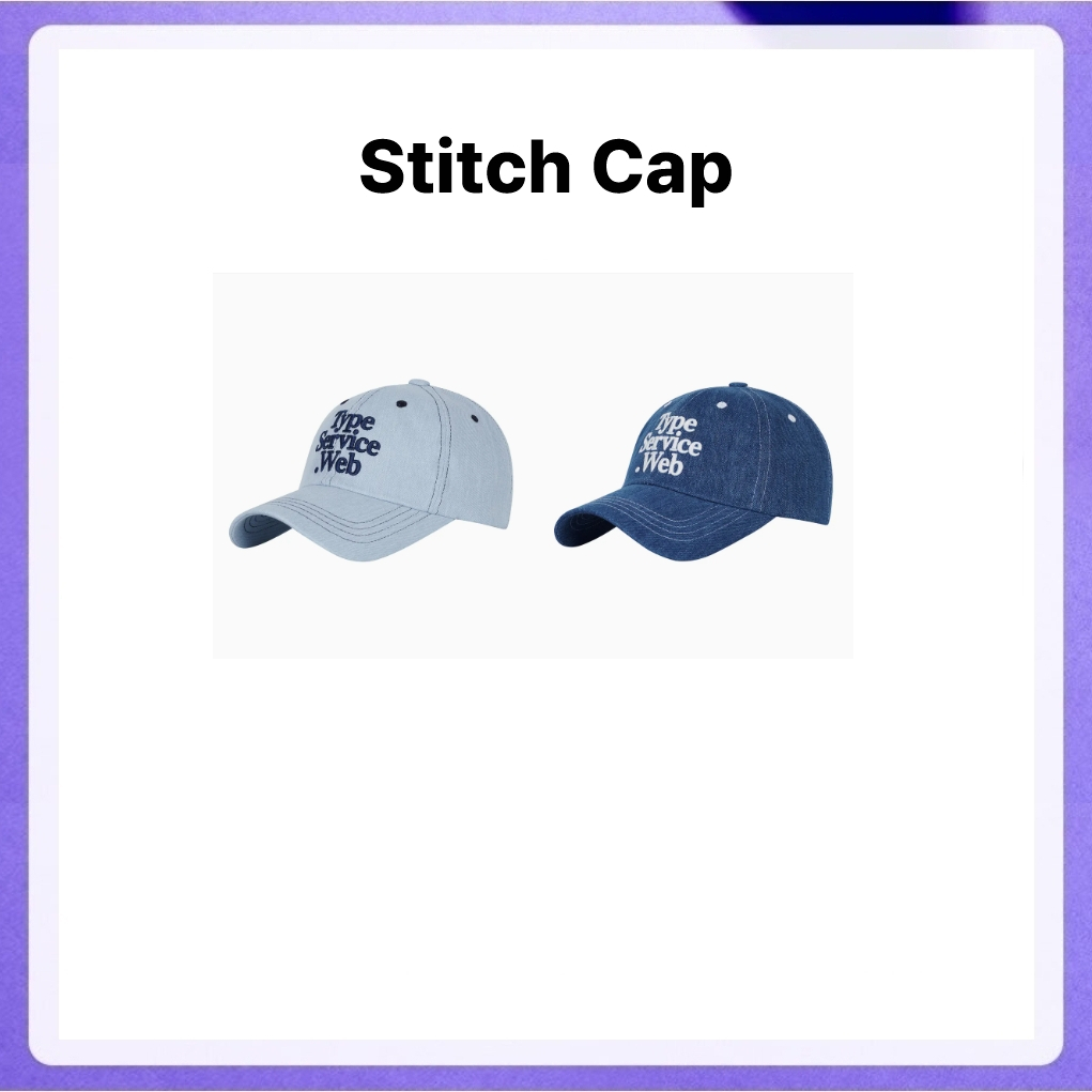 Typeservice Web Stitch Cap (Light Denim, Indigo Denim)