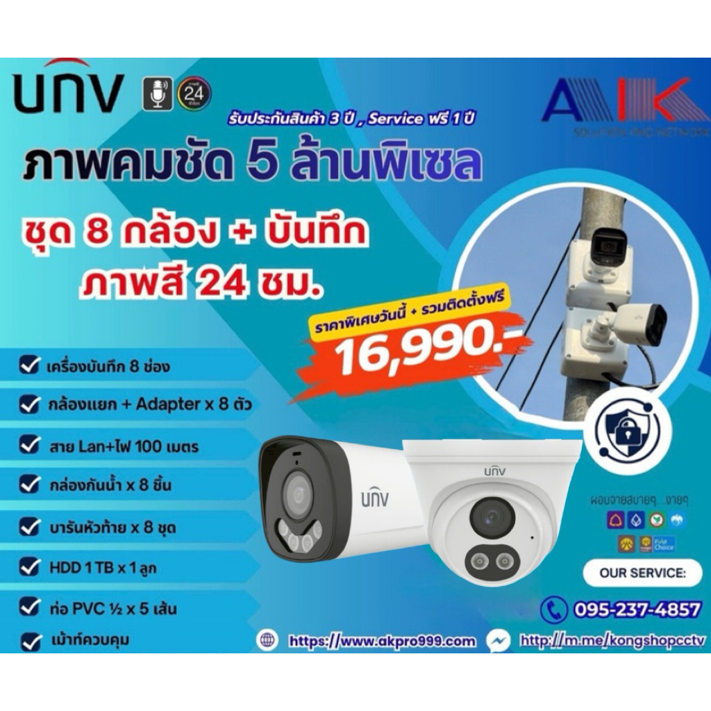 กล้องวงจรปิด UNV Analog Camera ความละเอียดสูง ภาพคมชัดทุกมุมมอง