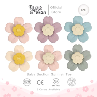 Altair & Vega : Suction Spinner Toy สปินเนอร์ ของเล่นเด็ก Montessori Toy ซิลิโคน Food Grade ติดโต๊ะ/กระจก เสริมพัฒนาการ