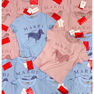 🍊 VL 5210 เสื้อยืดทรงเบบี้ทรี ลายน้องหมา สีสวยน่ารัก ผ้าดี