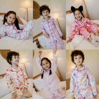 NIKI BEBE - เซ็ตชุดนอนเด็ก ผ้า Cotton Satin แท้ 100% เส้นใยธรรมชาติ นุ่ม ลื่น ไม่ร้อน ระบายอากาศได้ดี เหมาะกับผิวแพ้ง่าย