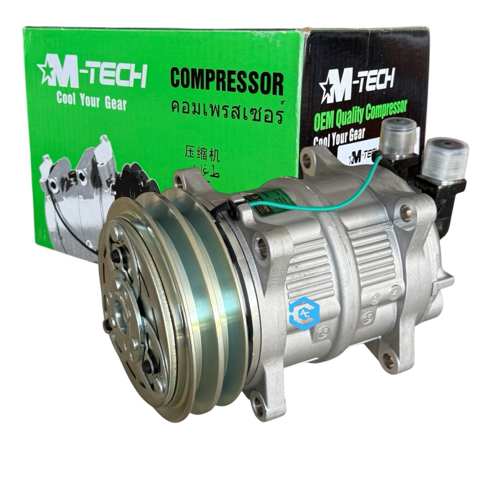 คอมใหม่ KIKI M-TECH 2A 12V./24V. ORING กิกิ เอ็มเทค 2ร่องคู่ หัวโอริง