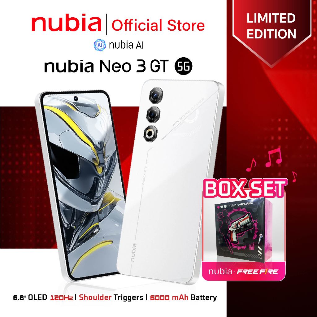 [Limited Edition] Box Set Nubia Neo 3 GT 5G (12+256GB) - สีขาว White Hailstone