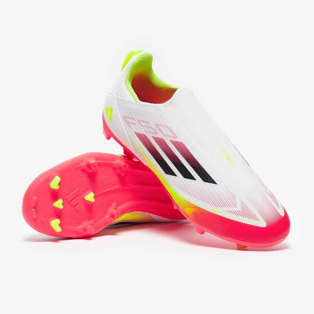 รองเท้าฟุตบอลเด็กแบบไร้เชือก Adidas Kids F50 League Laceless FG/MG