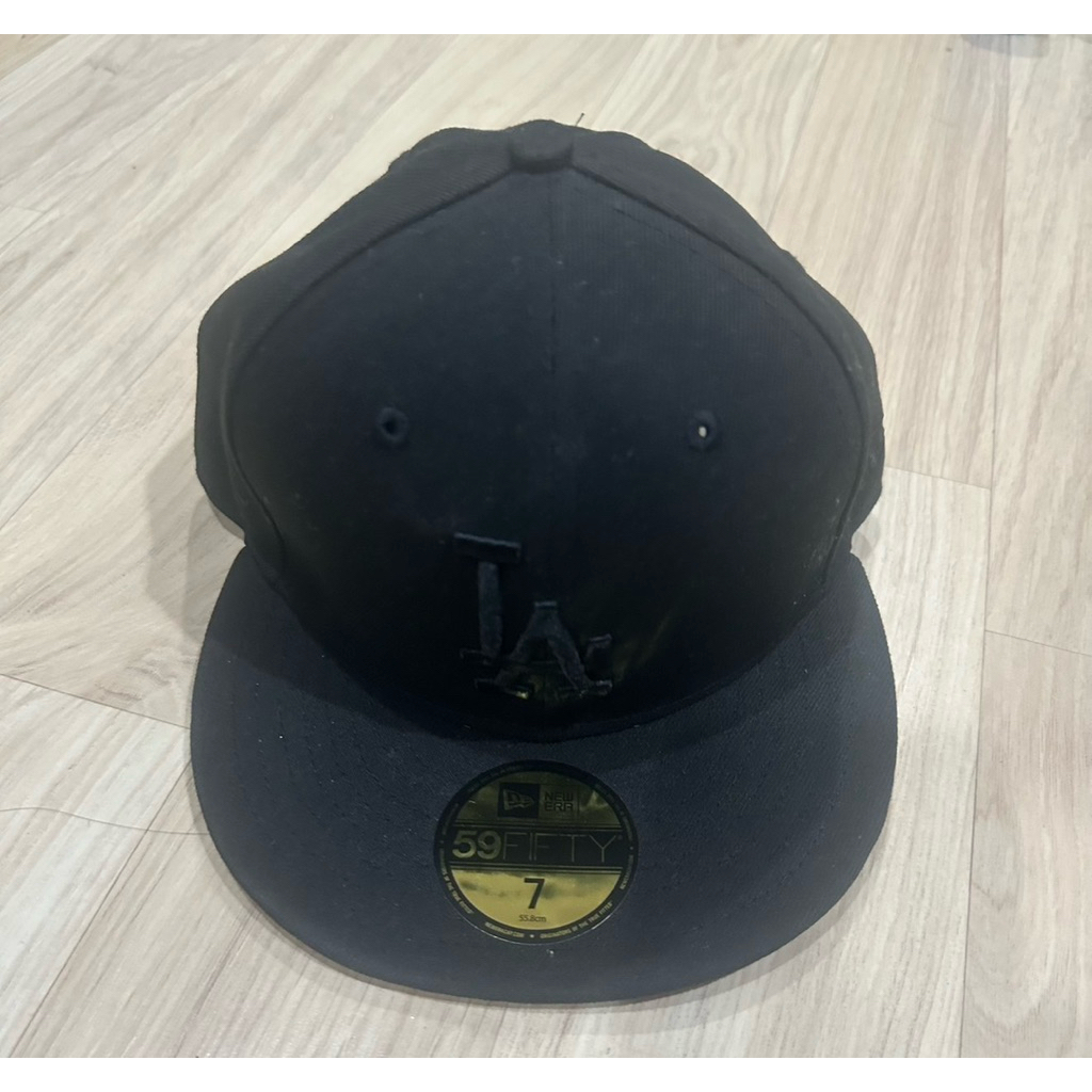 Los Angeles Dodgers Blackout 59FIFTY Fitted Cap Size 7