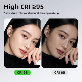 GOOJODOQ เติมแสง คลิปกันลื่น ไฟ 3 สี ปรับความสว่างได้ 2700K–6500K แบตเตอรี่แบบชาร์จไฟได้ 400mAh
