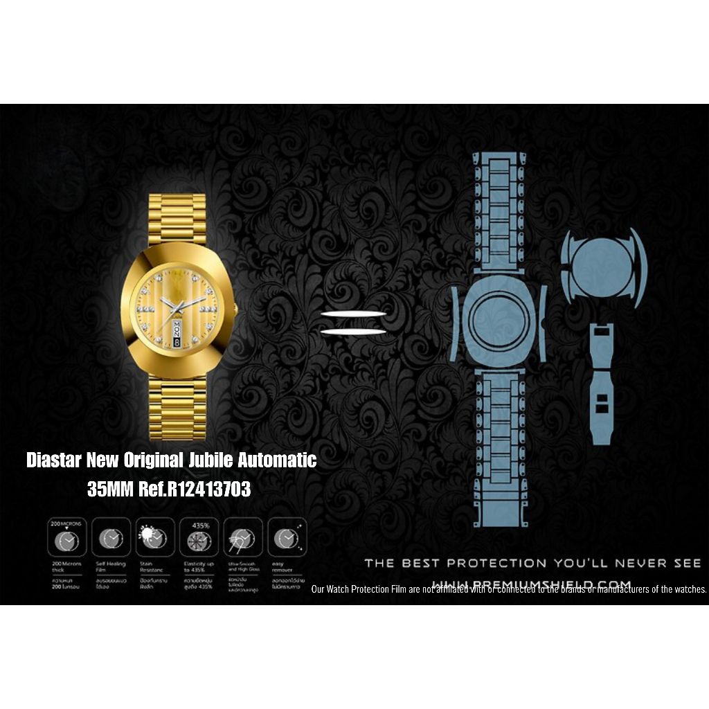 ฟิล์มป้องกันรอยนาฬิกา Watch Protection Film for Rado Diastar New Original Jubile Automatic 35MM Ref.