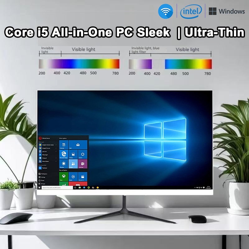All in one pc ชุดคอมพิวเตอร์ คอมพิวเตอร์ครบชุดขนาด 19 นิ้ว Intel Core i5  RAM  256g  SSD สำหรับบ้