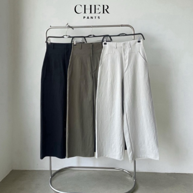 Cher pants #C019 กางเกงทรงบาเรล ความยาว 40 นิ้ว กางเกงผ้าคอตตอนนิ่ม