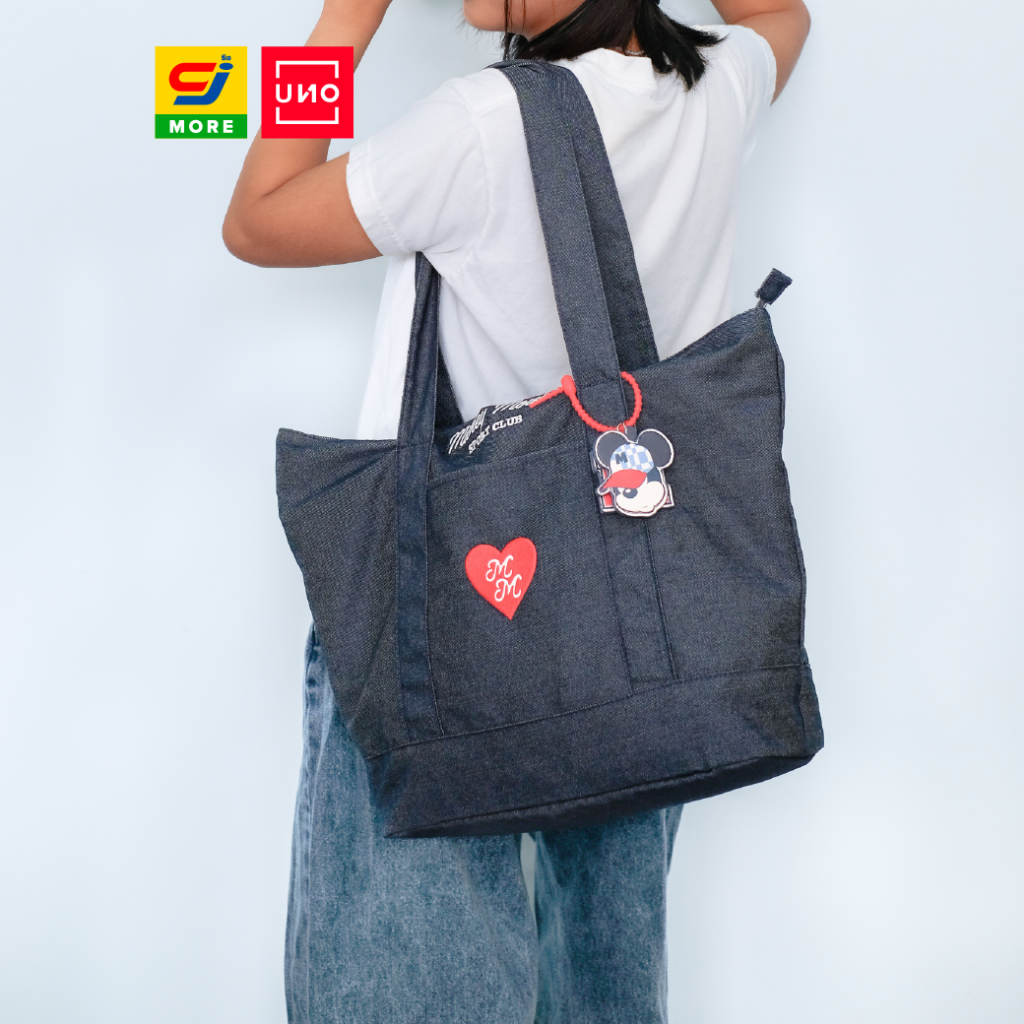 UNO กระเป๋าผ้ายีนส์  Mickey&Friends ลิขสิทธิ์แท้