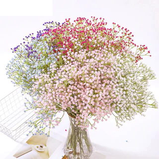 ช่อดอกยิปโซปลอม ยาว 54cm จัดช่อง่ายขึ้น แซมดอกไม้ปลอม