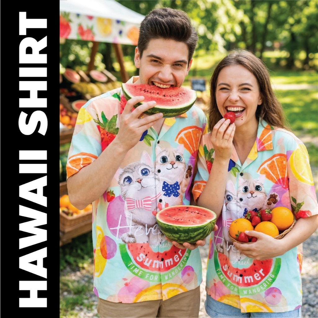 SK-19 เสื้อเชิ้ตฮาวายแมวฟรุ้ตตี้