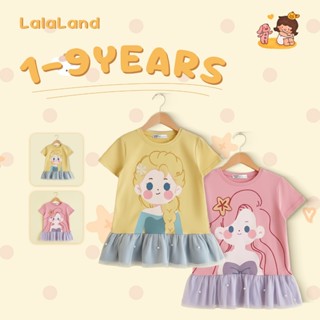 1-9 ปี ชุดเดรสเด็กผู้หญิงสาวเกาหลีฤดูร้อน เงือก การ์ตูนน่ารั…