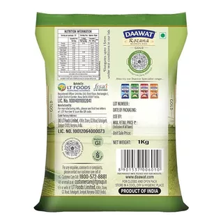 Daawat Rozana Gold Basmati Rice 1Kg