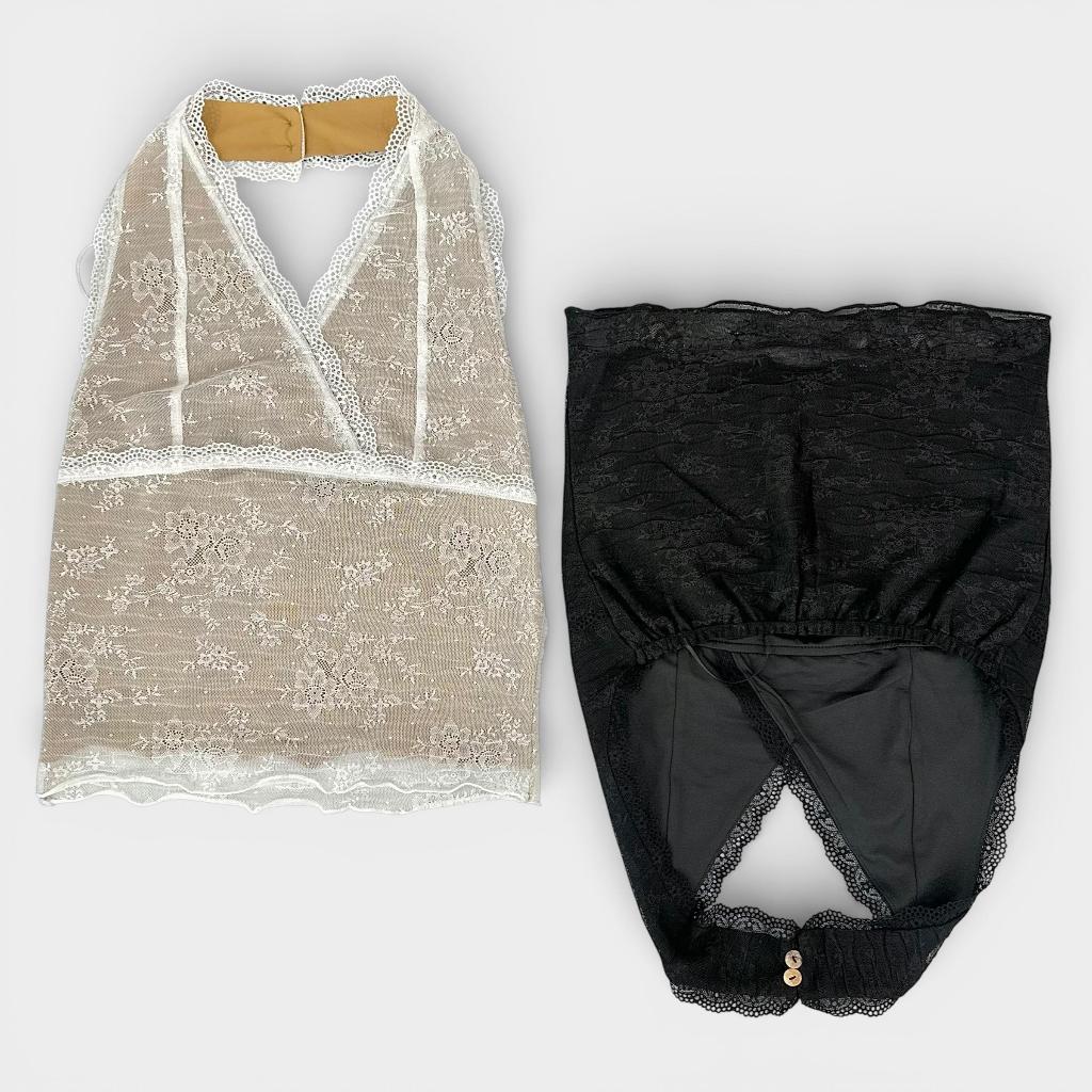 Atipashop - Whisper Lace Top | เสื้อคล้องคอลูกไม้ ผ้าลูกไม้ไม่ยืด