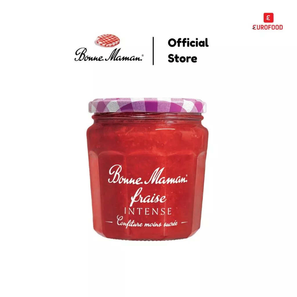 BONNE MAMAN Strawberry intense 335 g / แยมบอนน์มาม็องรสสตรอเบอร์รี อินเทนซ์ ขนาด 335 กรัม