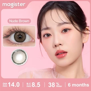 Magister & Realcon Contact Lens 14MM คอนแทคเลนส์ Rose Lens Brown / Brown / Gray ขนาดมินิ คอนเทคเลนส์สายตาสั้น