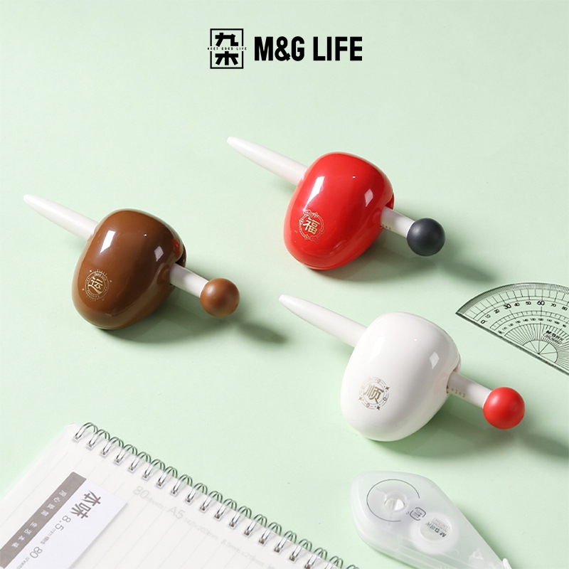 M&G LIFE Black Wooden Fish Shape Gel Pen ปากกาเจล 0.5 มม. (แบบลูกลื่น) เครื่องเขียนสำหรับโรงเรียนและสำนักงาน