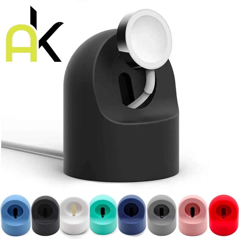 AK For แท่นวางซิลิโคน iWatch สำหรับนาฬิกา Series 9 8 7 6 5 4 SE 3 2 1 ที่วางแท่นชาร์จแบบตั้งโต๊ะ