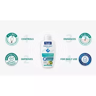 Nizoral derma daily anti-dandruff shampoo for oily & sensitive scalp แชมพู ไนโซรัล เดอร์ม่า เดลลี่ 200 ml.