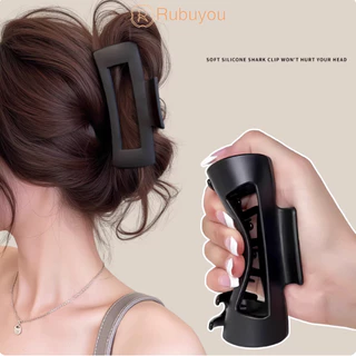 พร้อมส่งในไทย✨-คลิปซิลิโคนนุ่มสำหรับผูกผมของผู้หญิง ขนาดใหญ่ ทนทาน ป้องกันการตก จับคลิป เครื่องประดับผมแฟชั่น-COD