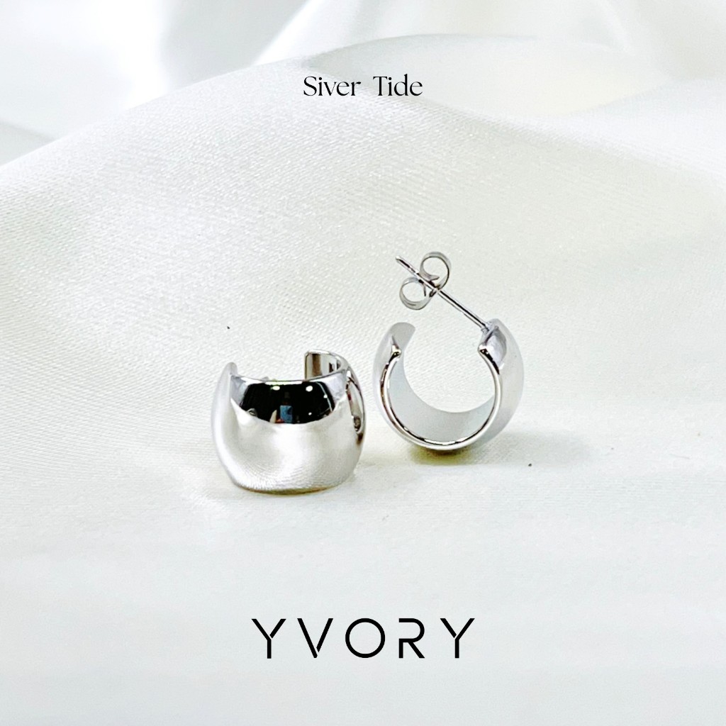 🩶 Silver Tide Earrings - YVORY 🩶C06