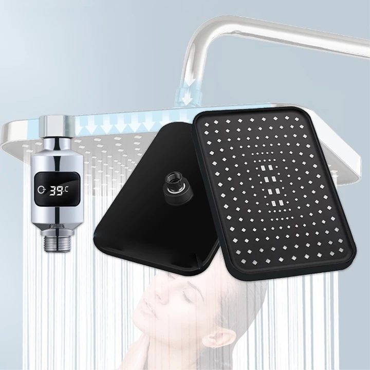 shower head ฝักบัวเทอร์โบ ฝักบัวอาบน้ำ 12นิ้ว แรงดันสูง มีหินกรองสิ่งสกปรก ฝักบัวแรงสูง 304 สแตนเลส เพิ่มแรงดันน้ำ