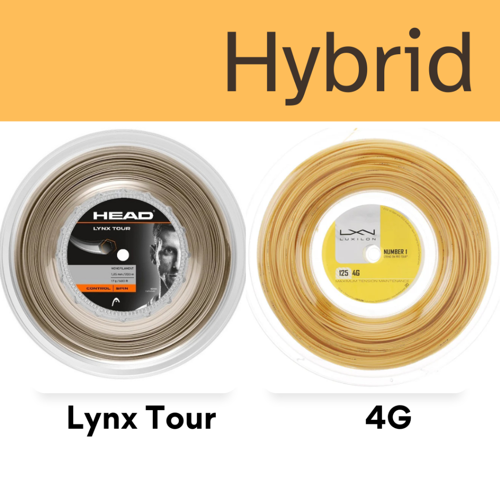 เอ็นเทนนิสไฮบริด HEAD Lynx Tour / Luxilon 4G Hybrid (ตัดแบ่ง)
