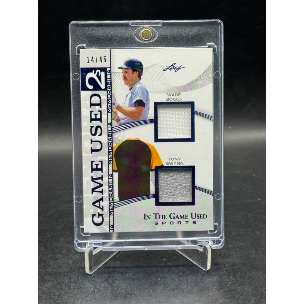 2025 Leaf In The Game Used BOGGS & GWYNN Dual Jersey Relic /45 HOF #IG2-24