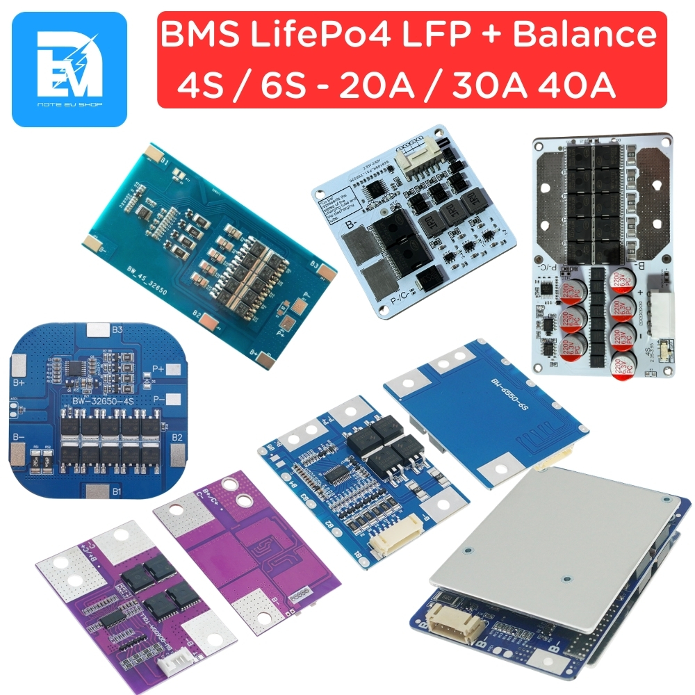 BMS 4S 6S 8S  แบตเตอรี่ลิเธียมฟอสเฟต LiFePO4 / LFP 32650 32700 32140