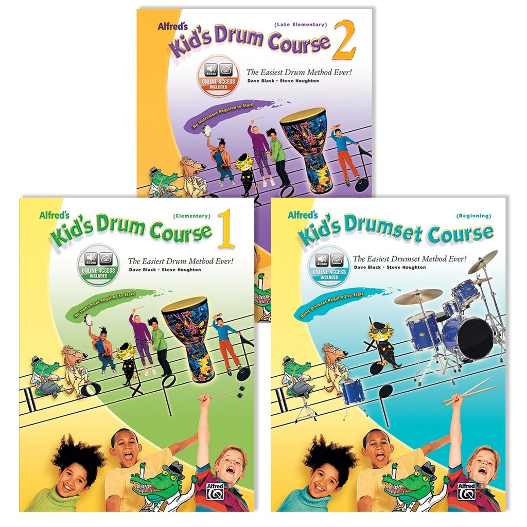 หนังสือเรียนดนตรี Alfred's Kid's Drum & Drumset Course