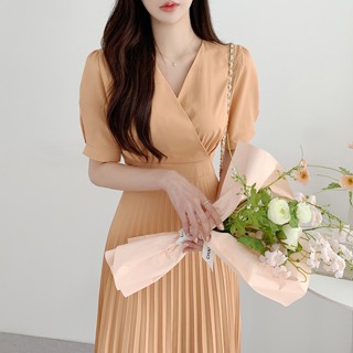 สีเดียว มินิมอล เดรสสบายๆ ออกงาน ขนาดใหญ่ ออกงาน เดรสน่ารัก3…