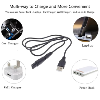 8 ชิ้นสายไฟ 5 โวลต์เปลี่ยนชาร์จอะแดปเตอร์ USB เหมาะสําหรับปัตตาเลี่ยนผมไฟฟ้าทุกชนิด