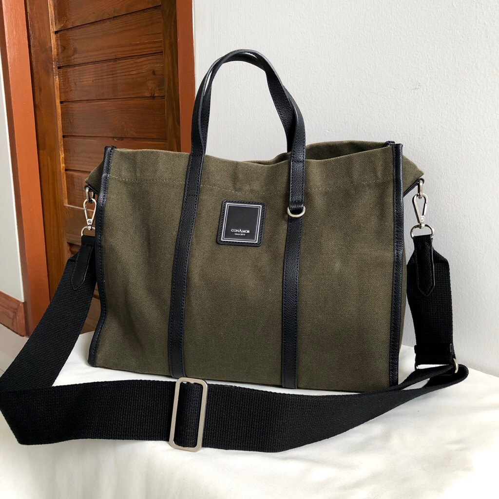 Conamor AMI Tote BAG _KHAKI มือสองของแท้ 💯