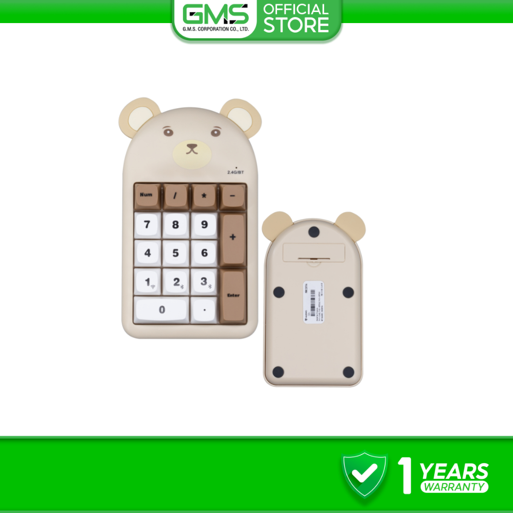 [ประกัน 1 ปี] NUBWO NKB114 NUMERIC KEYBOARD เชื่อมต่อไร้สาย Bluetooth/2.4GHz เสียงเงียบ พกพาง่าย