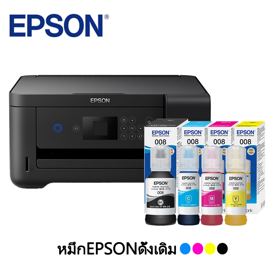 หมึก Epson 008 Ink Black 127ml Pigment Ink สำหรับ L6580 L6460 L15180 L15160 M15180 L15150 L6550 L649