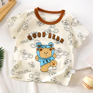เสื้อยืดแขนสั้นเด็ก เสื้อเด็กหน้าร้อน ลายการ์ตูนน่ารัก หลายแบบ